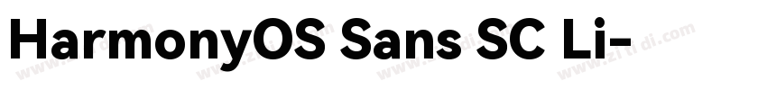 HarmonyOS Sans SC Li字体转换
